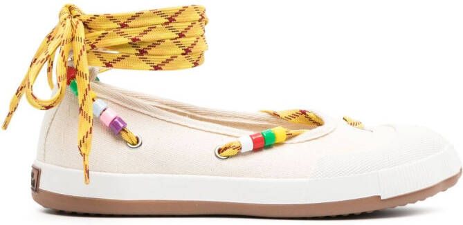 Vivienne Westwood lace-up ballerina sneakers Neutrals