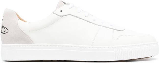 Vivienne Westwood logo-print calf leather sneakers White