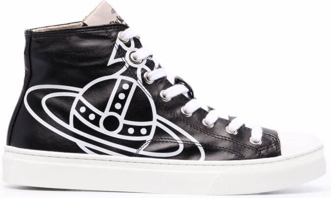 Vivienne Westwood logo-print high-top sneakers Black