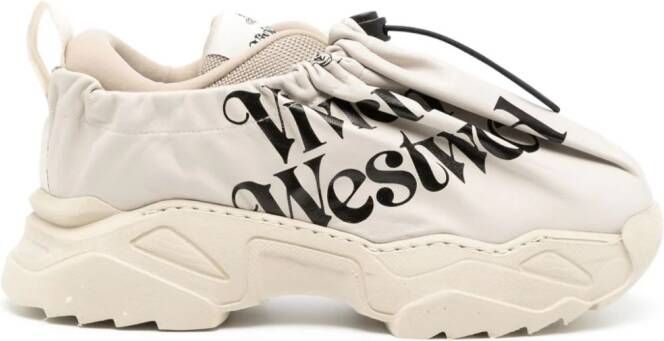 Vivienne Westwood logo-print layered sneakers Grey