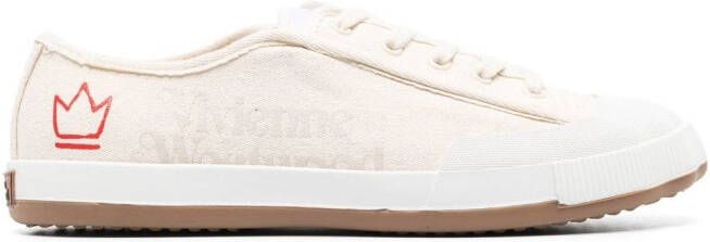 Vivienne Westwood logo-print low-top sneakers Neutrals