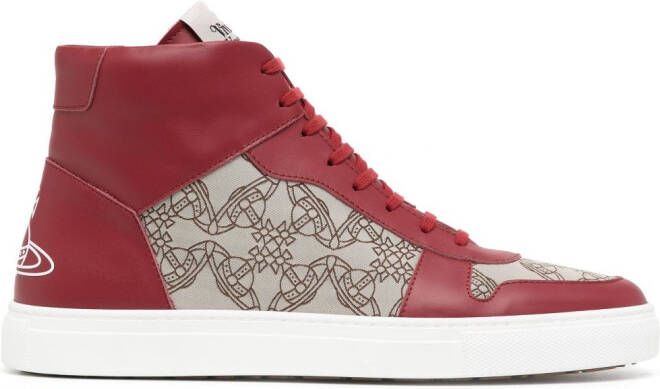 Vivienne Westwood Orb logo high-top sneakers Red