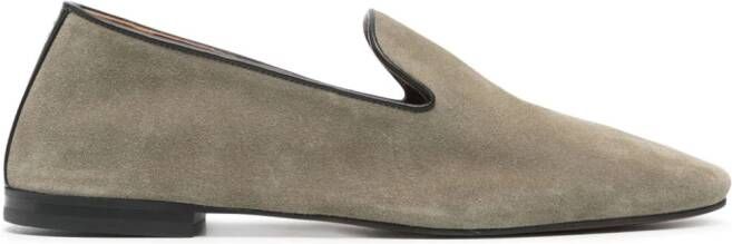 Wales Bonner suede flat slippers Green