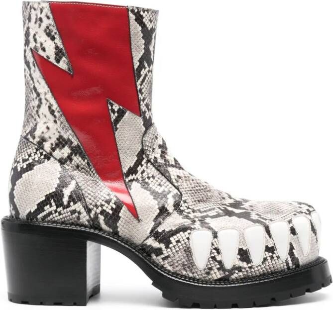 Walter Van Beirendonck Hyper Glam 75mm ankle boots White