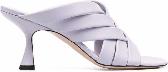 Wandler 85mm interwoven-straps sandals Purple