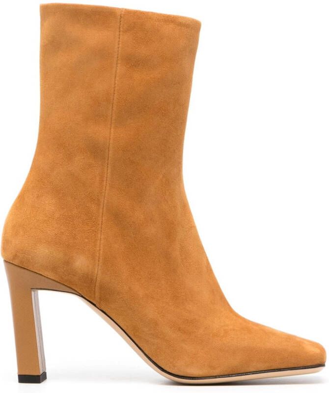 Wandler Isa Sleepy 85mm suede boots Brown