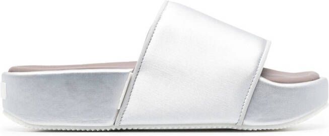 Y-3 flatform open-toe sandals Silver