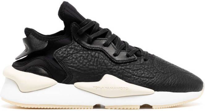 Y-3 Kaiwa low-top leather sneakers Black