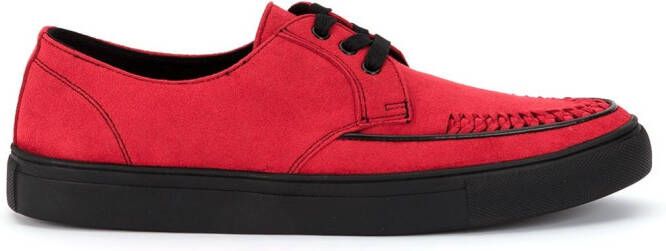 Yohji Yamamoto woven toe detail sneakers Red