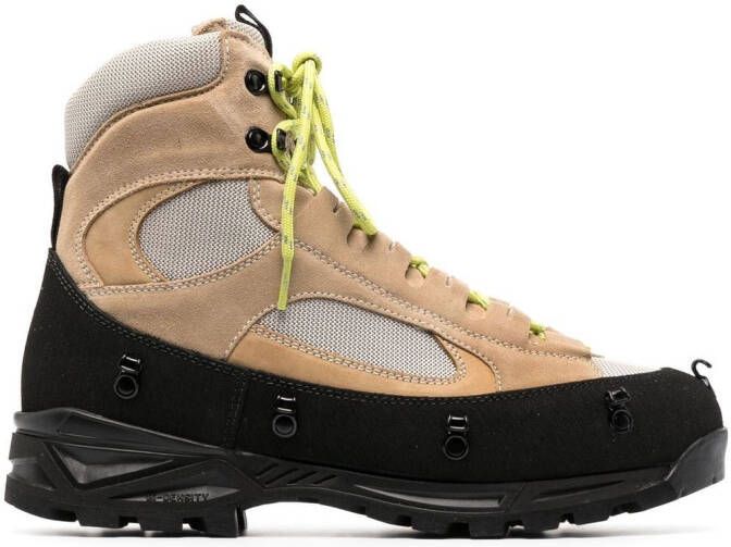 Y Project suede-panel ankle boots Neutrals