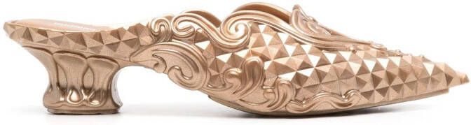 Y Project x Melissa 40mm Court mules Gold