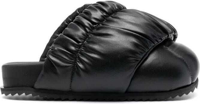 YUME Tent shirred-strap sandals Black