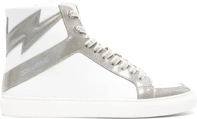 Zadig&Voltaire High Flash Infinity leather sneakers White