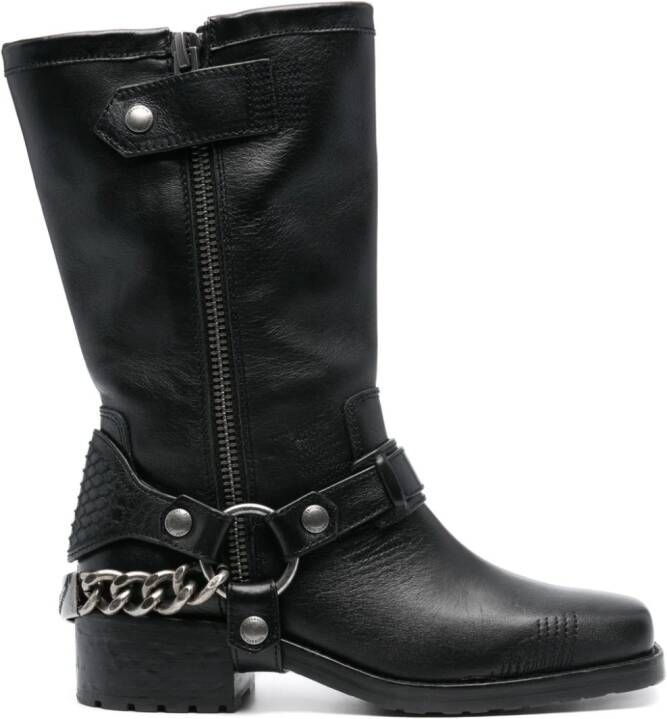 Zadig&Voltaire Igata leather biker boots Black