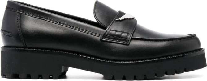 Zadig&Voltaire wings-plaque leather loafers Black