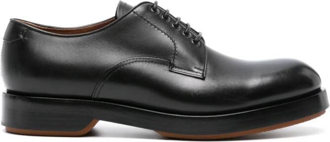 Zegna lace-up patent leather derby shoes Black