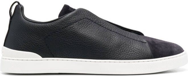 Zegna slip-on suede sneakers Blue
