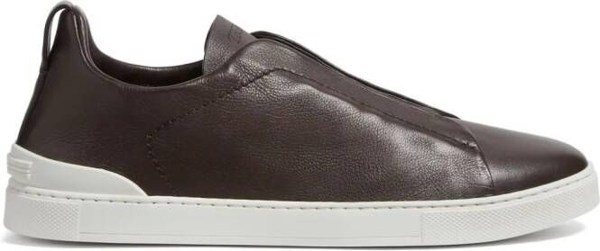 Zegna Triple Stitch Secondskin sneakers Brown