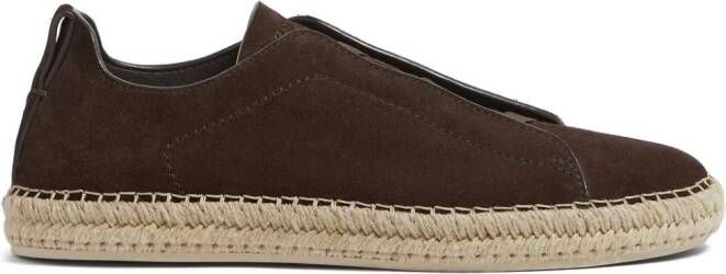Zegna Triple Stitch espadrilles Brown
