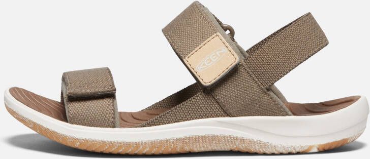 Keen Big Kids' Elle Backstrap Sandals Size 1 In Brindle Star White