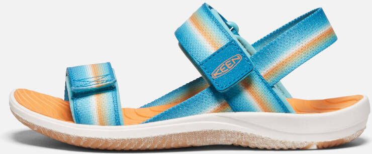 Keen Big Kids' Elle Backstrap Sandals Size 6 In Ipanema Iceland Poppy