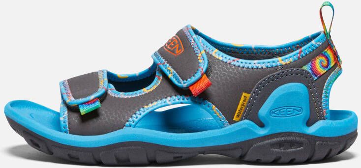 Keen Big Kids' Knotch Creek Open-Toe Sandals Size 1 In Magnet Tie Dye