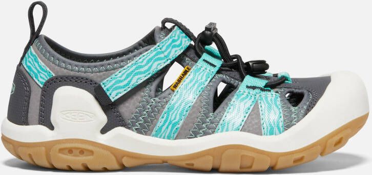 Keen Big Kids' Knotch Creek Sandals Size 4 In Steel Grey Waterfall