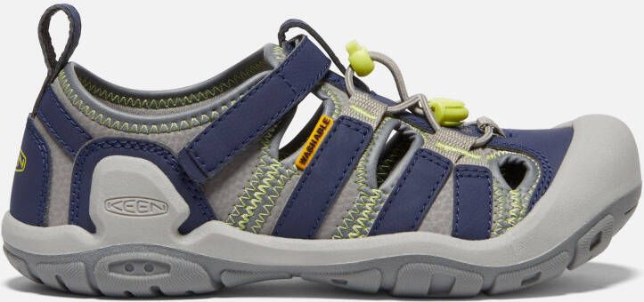 Keen Big Kids' Knotch Creek Sandals Size 7 In Steel Grey Blue Depths