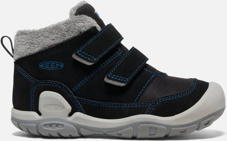 Keen Big Kids' Knotch Double Strap Chukka Shoes Size 4 In Black Mykonos Blue