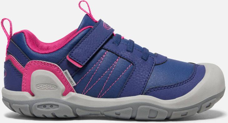 Keen Big Kids' Knotch Peak Sneaker Shoes Size 3 In Blue Depths Pink Peacock