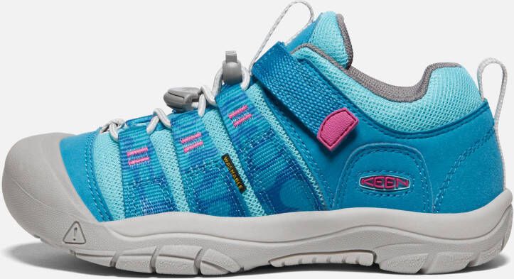 Keen Big Kids' Newport H2Sho Shoes Size 7 In Fjord Blue Festival Fuchsia