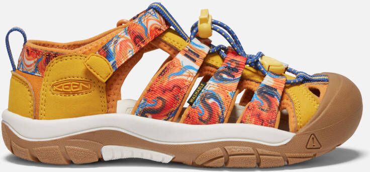 Keen Big Kids' Newport X Outdoor Afro Sandals Size 2 In Orange Peel Yellow