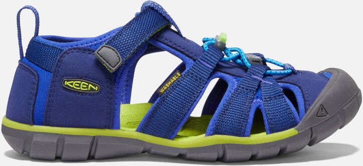 Keen Big Kids' Seacamp II CNX Sandals Size 6 In Blue Depths Chartreuse