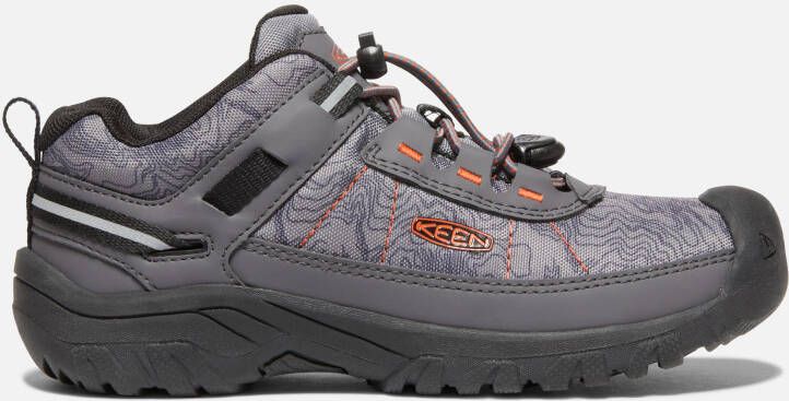 Keen Big Kids' Targhee Sport Vent Shoe Size 3 In Magnet Scarlet Ibis