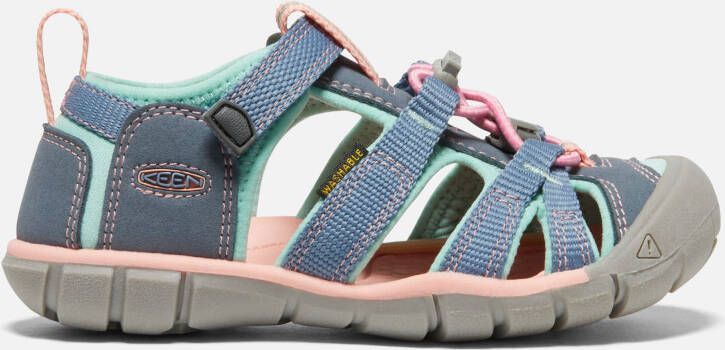 Keen Little Kids' Seacamp II CNX Sandals Size 11 In Flint Stone Ocean Wave