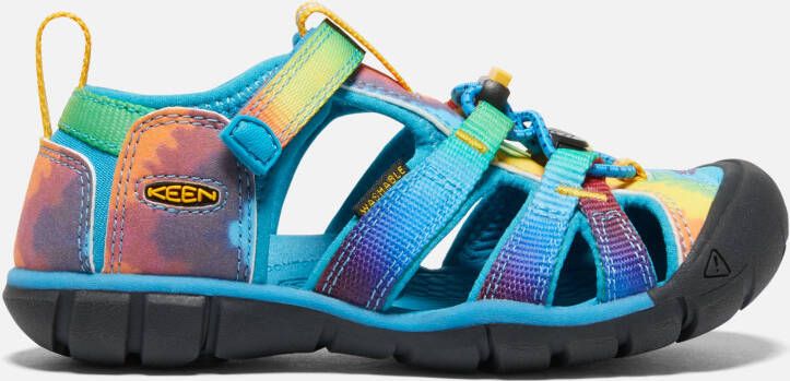 Keen Little Kids' Seacamp II CNX Sandals Size 10 In Vivid Blue Original Tie Dye