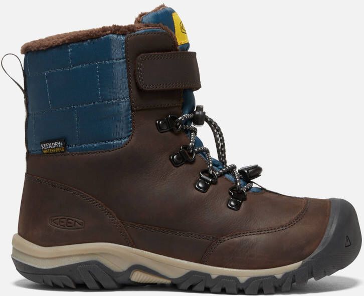 Keen Little Kids Waterproof' Greta Waterproof Boot Shoes Size 10 In Coffee Bean Blue Wing Teal