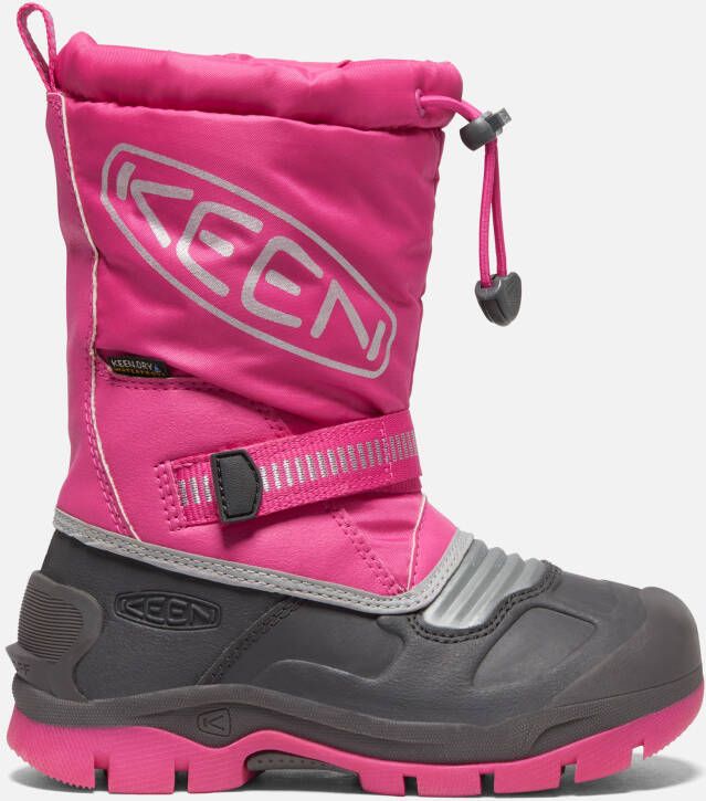 Keen Little Kids Waterproof' Snow Troll Waterproof Boot Size 12 In Fuchsia Purple Silver