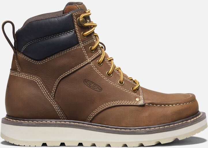 Keen Men's Cincinnati 6" Boot (Soft Toe) Size 11.5 Wide In Belgian Sandshell