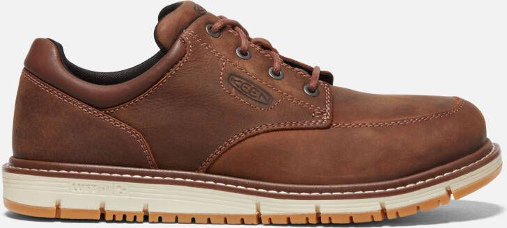 Keen Men's San Jose Oxford (Aluminum Toe) Shoes Size 10.5 Wide In Gingerbread Off White