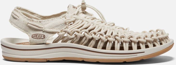 Keen Men's Uneek Canvas Sandals Size 10.5 In Natural Canvas Birch