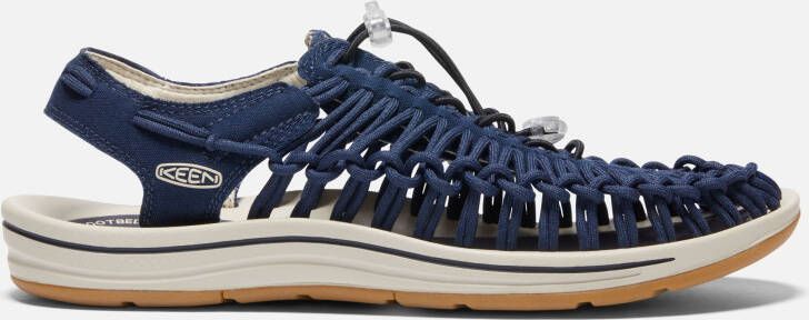 Keen Men's Uneek Canvas Sandals Size 11.5 In Navy Birch