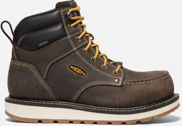 Keen Men's Waterproof Cincinnati 6" Boot (Carbon-Fiber Toe) Size 10.5 Wide In Dark Chocolate Sandshell