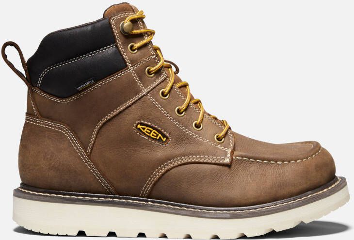 Keen Men's Waterproof Cincinnati 6" Boot (Soft Toe) Size 10.5 Wide In Belgian Sandshell