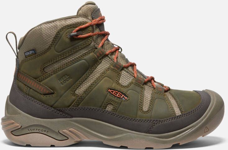 Keen Men's Waterproof Circadia Boot Size 10.5 In Dark Olive Potters Clay