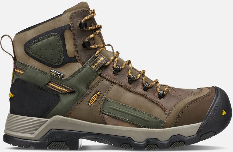 Keen Men's Waterproof Composite Toe Boots Davenport Al Mid 11.5 Wide Shitake Forest Night