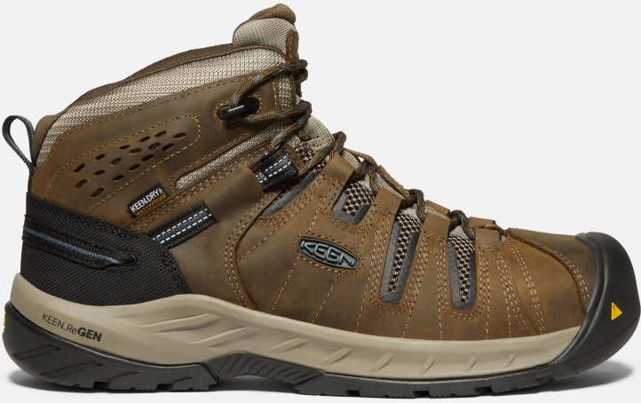 Keen Men's Waterproof Flint II Boot (Steel Toe) Size 10.5 Wide In Cascade Brown Orion Blue