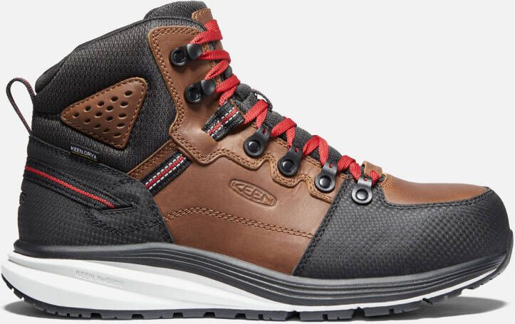 Keen Men's Waterproof Red Hook Boot (Carbon-Fiber Toe) Size 10.5 Wide In Tobacco Black