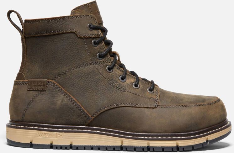 Keen Men's Waterproof San Jose 6" Boot (Aluminum Toe) Size 10.5 Wide In Cascade Brown Black