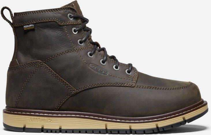 Keen Men's Waterproof San Jose 6" Boot (Soft Toe) Size 11.5 Wide In Cascade Brown